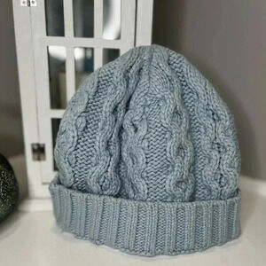 Club Monaco Cable Knit Toque Blue